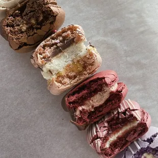 a variety of desserts