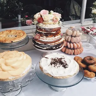 the ombre macaron tower along side the rest of the spread at our event!