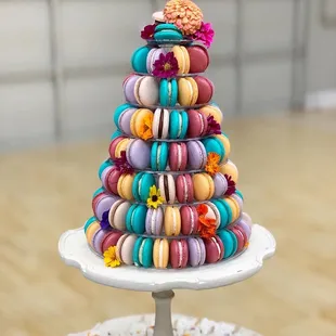 Bridal Shower macaron tower
