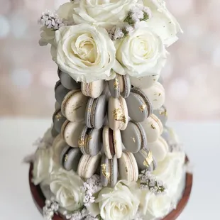 Wedding macaron tower