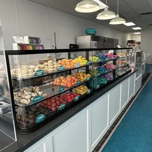 a display of macarons