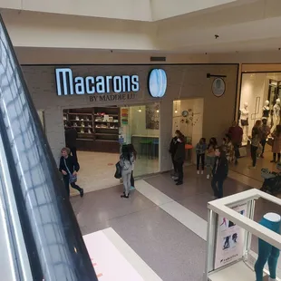 the entrance to the mall