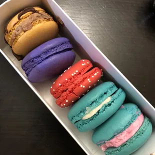 Peanut butter, raspberry, fudge, vanilla caramel, cotton candy