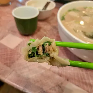 Inside a Chive Dumpling