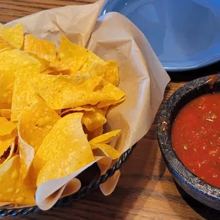 Complimentary chips and salsa! Very tasty!