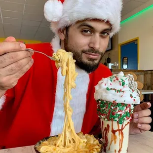 Get your last weekend of the year started with a cheese pull &amp; Eggnog Shake