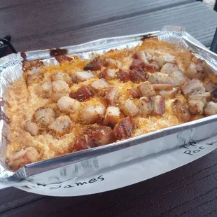 Mac &amp; Cheese Topped with Pork Belly