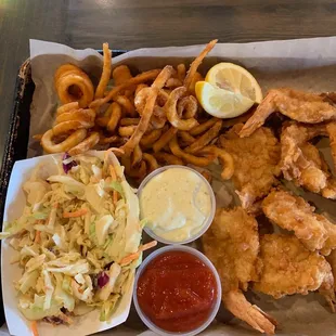 a tray of food