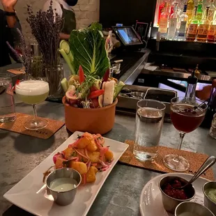 Crudite and Yucca Fries
