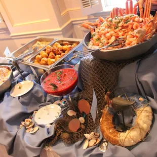 A Seafood Buffet at the Alumni Association