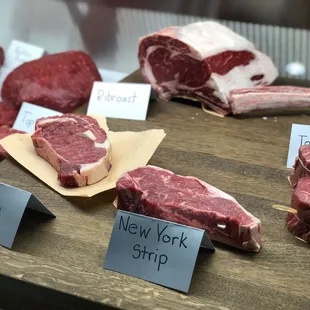 Ribeye and New York Strip