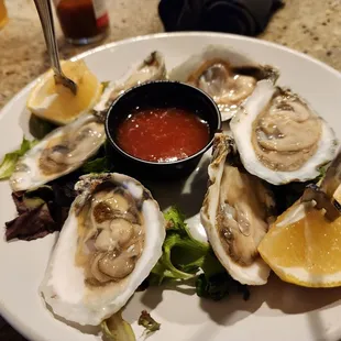 Half dozen oysters