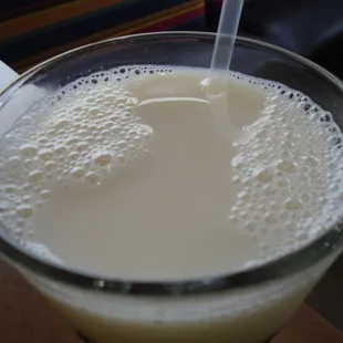 Horchata, close-up.