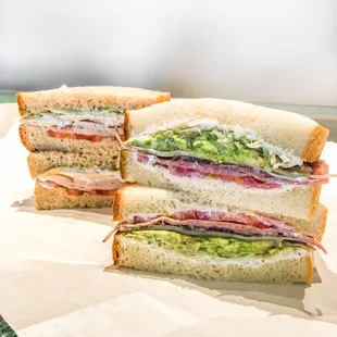 a cut in half sandwich