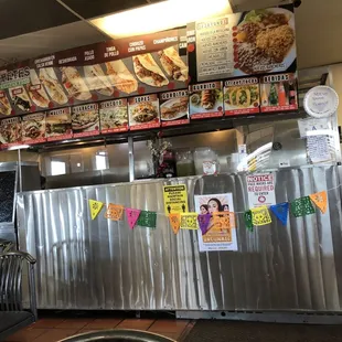 Menu and ordering area