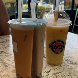 Thai milk tea Lychee milk tea Mango smoothie