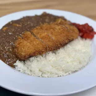 Mapo Tofu Curry with Pork Katsu
