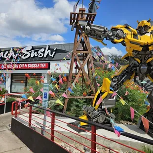 Bumblebee outside the restaurant