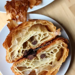 Inside of Pain Au Chocolat ($4)