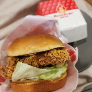 Macho spicy crispy chicken sandwich