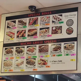 Menu as of 8/10/22