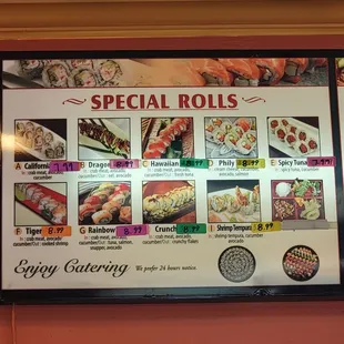 Menu as of 8/10/22