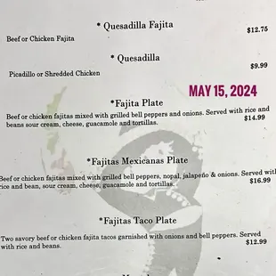 Menu.