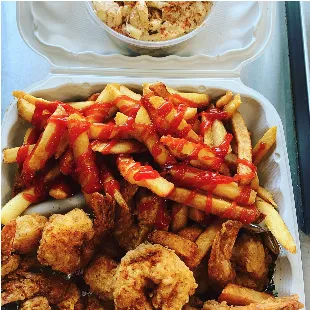 chicken wings and fried chicken, food