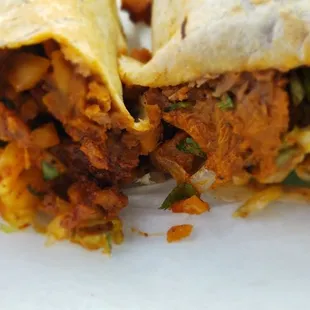 The Al pastor burrito first view