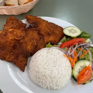 Milanesa de pollo, great breading