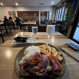 a plate of food on a table