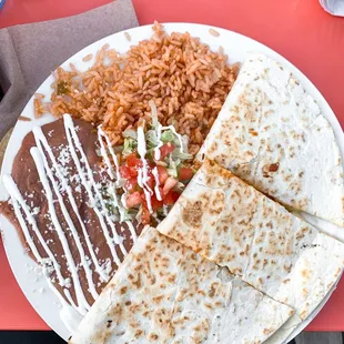 Spicy chicken quesadilla