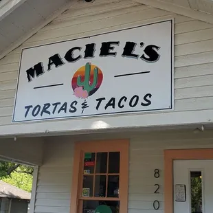 the front of the restaurant