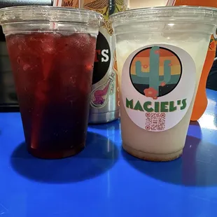 Hibiscus tea &amp; horchata (3.50 but ya get refills!!!!)