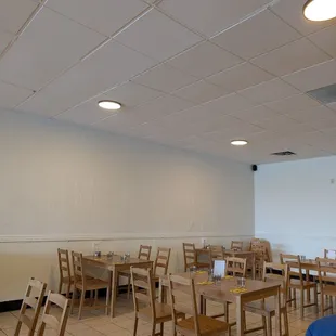 The clean and cozy restaurant