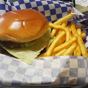 Burger from &quot;Fried&quot; (across the street).