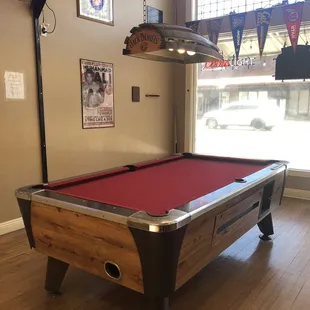 Pool table available to play