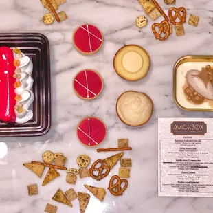 aloha! snackbox: Signature Furikake Chex Mix, Passion Love Entremet, Guava Tartlet, Butter Mochi, Vanilla Bean Cheesecake(11/2022)