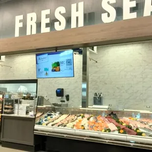 the fresh seafood section