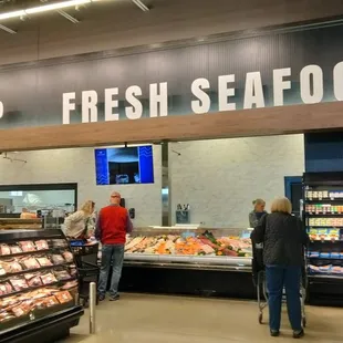 the fresh seafood section