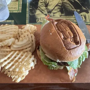 South of the border burger and fries.