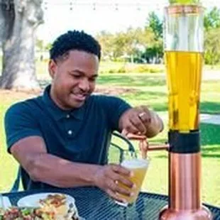 New Claret Jug Beer Tower for a foursome to share their favorite domestic or craft beers