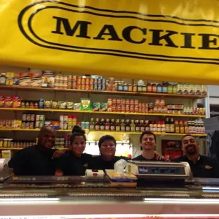 customers behind the counter