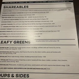 Menu summer 2023