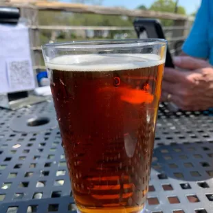 Cold beer on a perfect day at Mack's