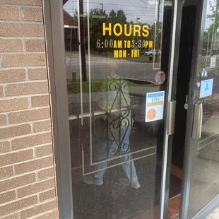 the front door of the store