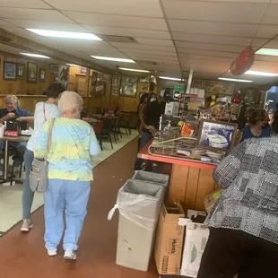 customers walking through the store