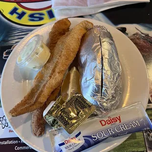 Two filet catfish dinner