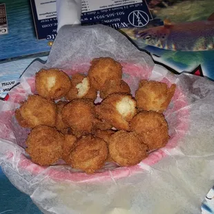 Free hush puppies, so perfect!