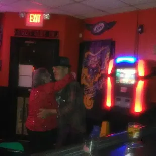 neon lights in a bar